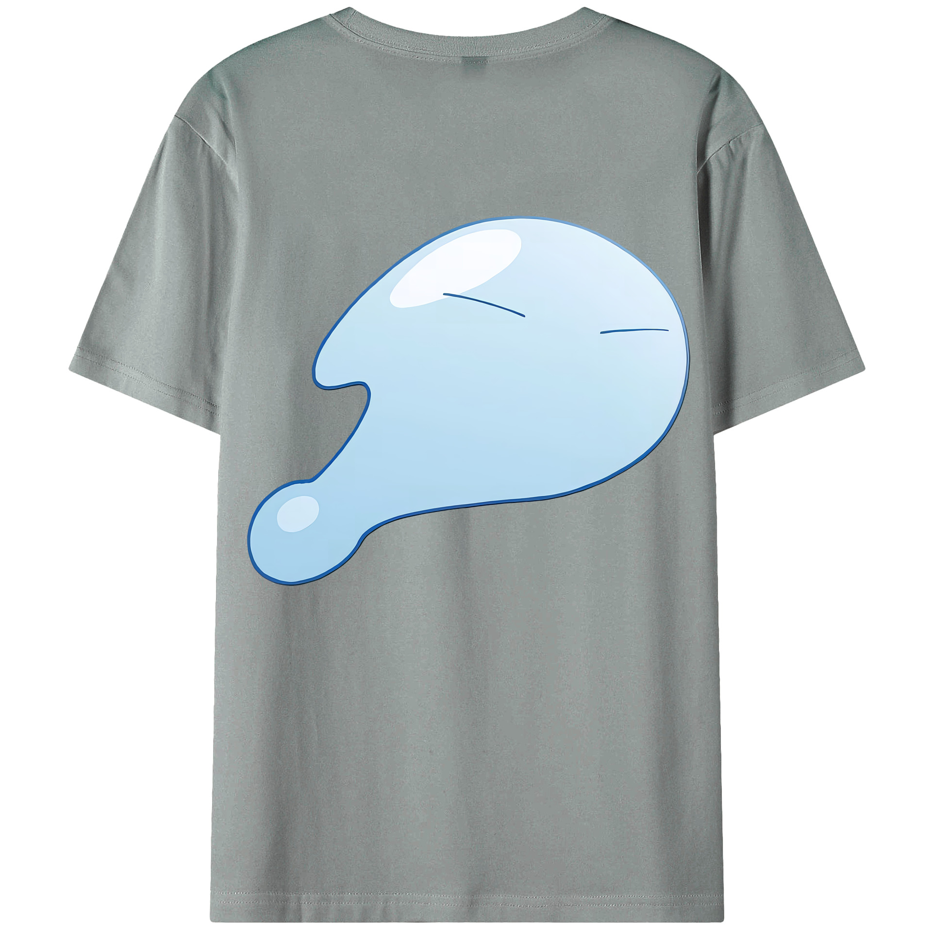 （画像用） 転スラ Regarding Reincarnated to Slime 綿100％ メンズ半袖Tシャツ（バックプリント） 通気性